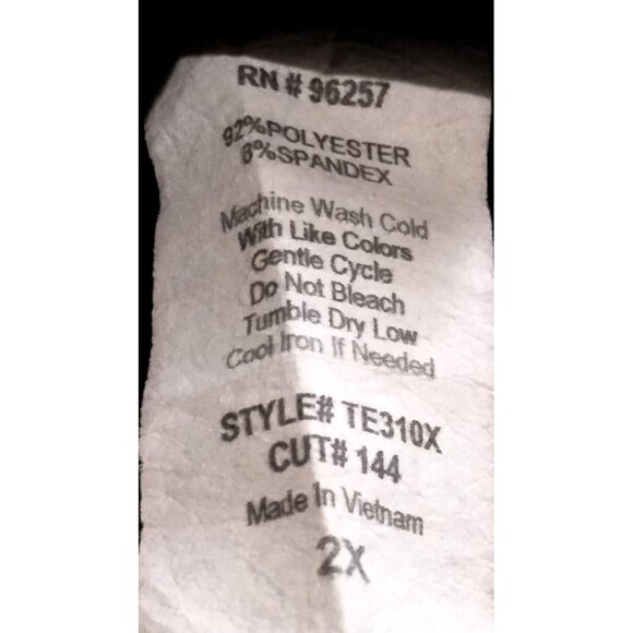 Perceptions Plus Size 2X Blouse Ruffle Button Down Short Sleeve Black Women - Picture 8 of 9